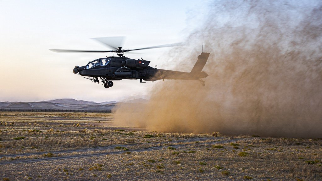 Boeing Celebrates 110 Years of Aviation Innovation and Aerospace Leadership 7 Boeing AH-64 Apache attack helicopter during a military training operation.