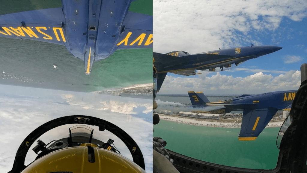 Blue Angels Double Farvel over Pensacola Beach