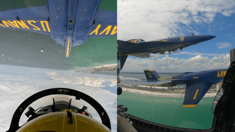 Blue Angels Double Farvel over Pensacola Beach