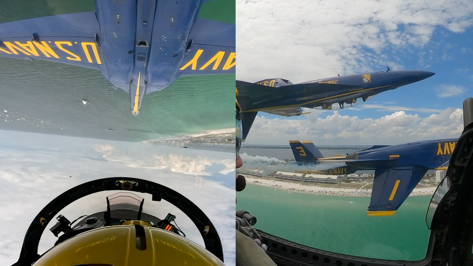 Blue Angels Double Farvel over Pensacola Beach