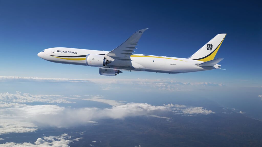 MSC Air Cargo Boeing 777-8 Freighter announced during the 2026 Farnborough International Airshow.