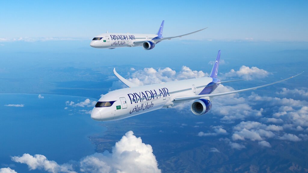 Riyadh Air Boeing 787 Dreamliner aircraft announced during the 2026 Farnborough International Airshow.