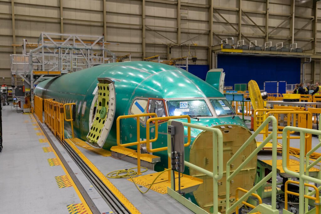 Boeing Opens New 737 MAX North Line at Everett Factory 3 Boeing 737 MAX fuselage enters the new North Line assembly facility at Everett Factory
