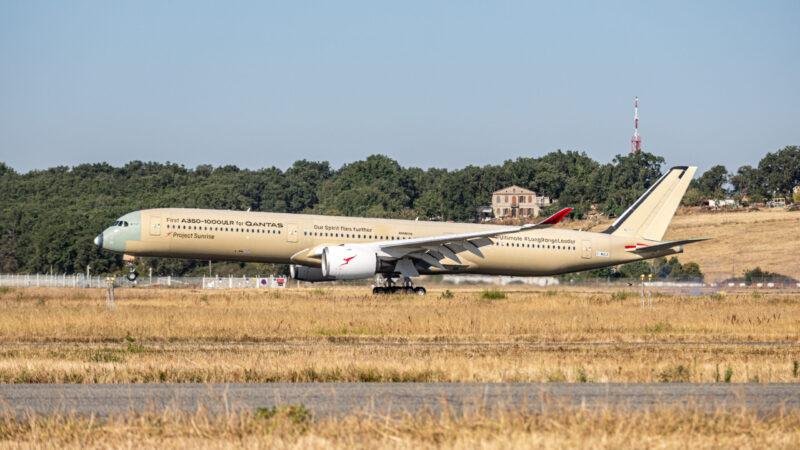 Project Sunrise A350-1000ULR touches down in Toulouse after completing a 24-hour, 24-minute nonstop flight from Melbourne