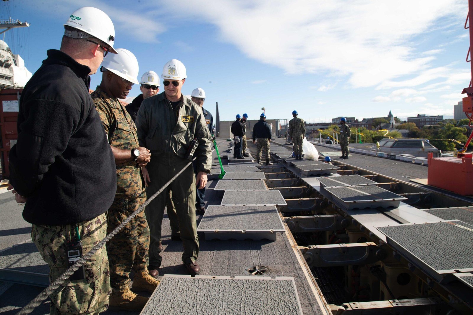 EMALS launches an aircraft from a Ford-class carrier flight deck