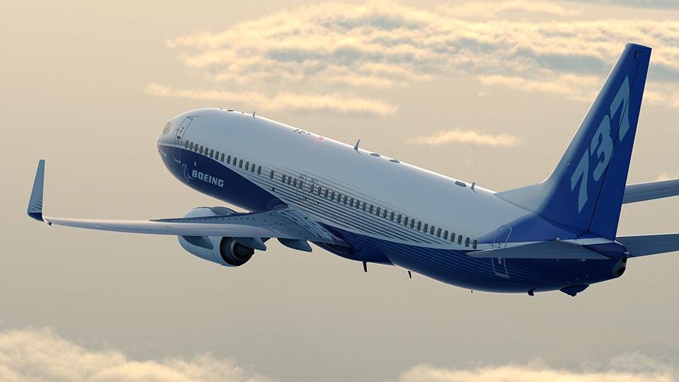 Boeing 737 Next Generation aircraft climbing after takeoff