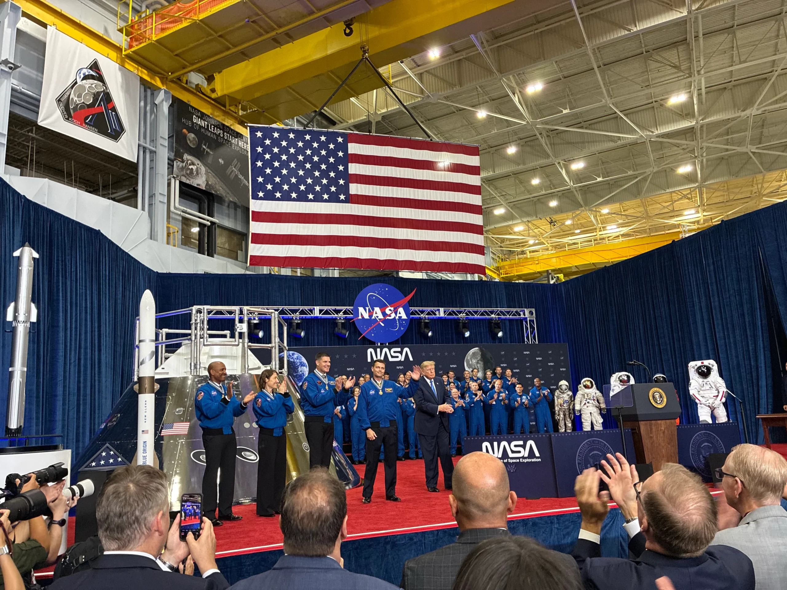 Trump presents Congressional Space Medal of Honor to Artemis II astronaut Jeremy Hansen during the Space Academy executive order signing