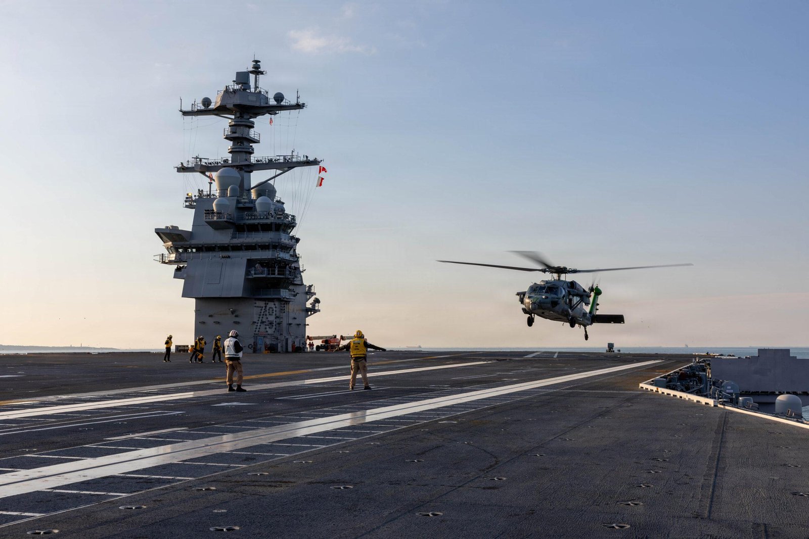 MH-60 Seahawk landing aboard John F. Kennedy CVN-79