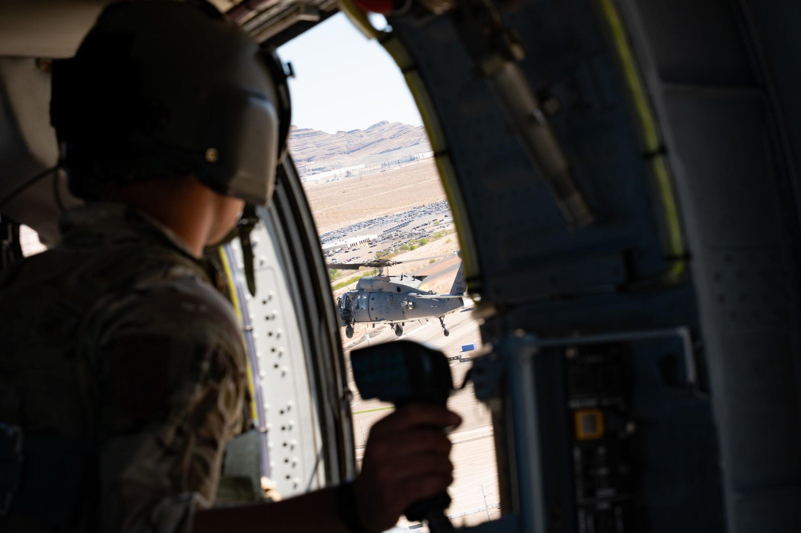 HH-60W Jolly Green II rescue helicopter near Nellis Air Force Base