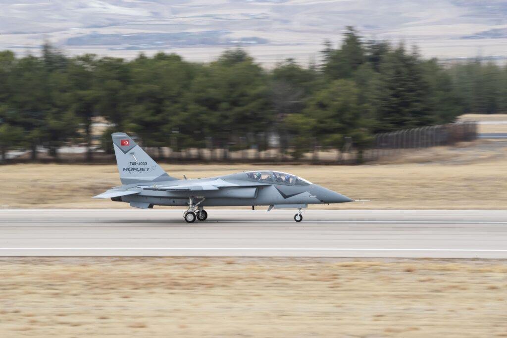 Hurjet first flight coverage: Turkish Aerospace HÜRJET jet trainer on the runway