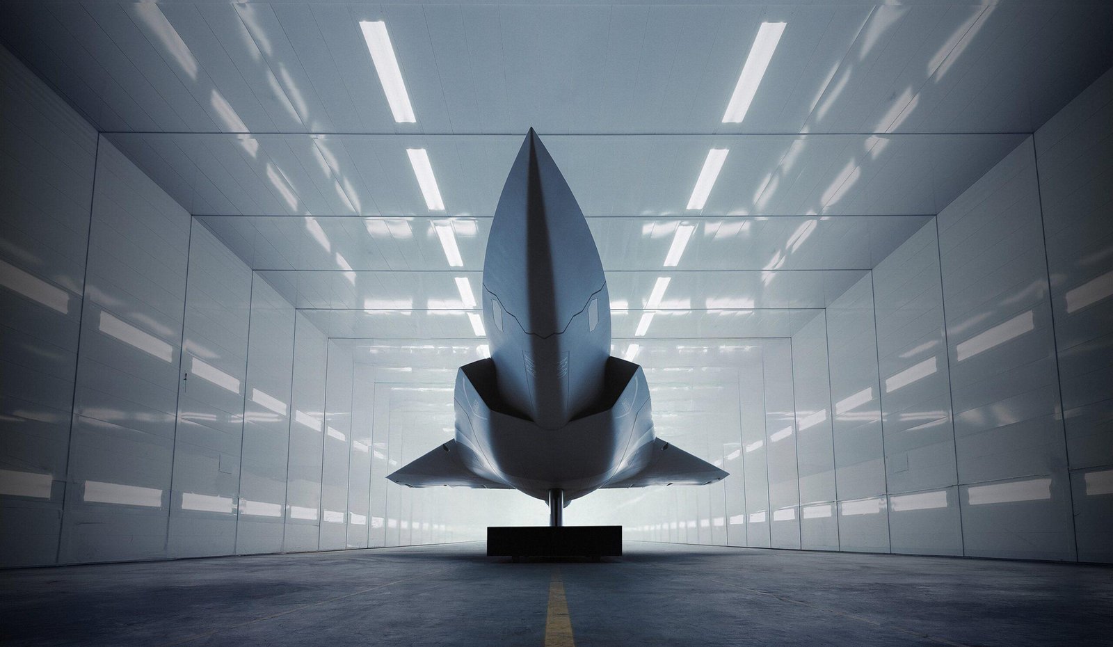 Saab Collaborative Combat Aircraft nose-on view