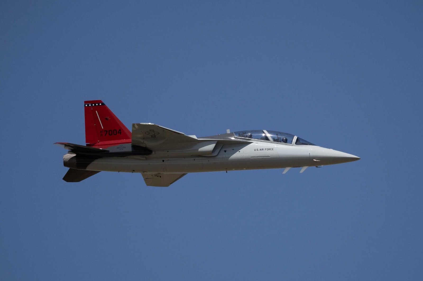 Third T-7A Red Hawk Delivery — In-Flight Arrival Third T-7A Red Hawk delivery — in-flight arrival at Joint Base San Antonio-Randolph