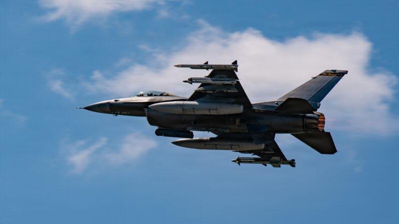 NORAD F-16 Fighting Falcon intercepting aircraft during a Temporary Flight Restriction over Bedminster, New Jersey