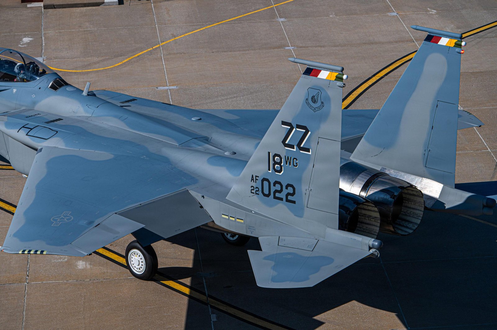 F-15EX Kadena Air Base: F-15EX Eagle II tail markings, 18th Wing "ZZ" tail code
