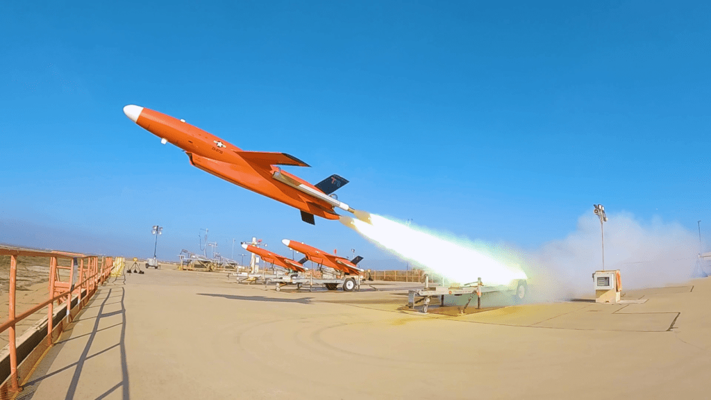 Navy surrogate CCA: BQM-177A subsonic aerial target launches autonomously at Point Mugu