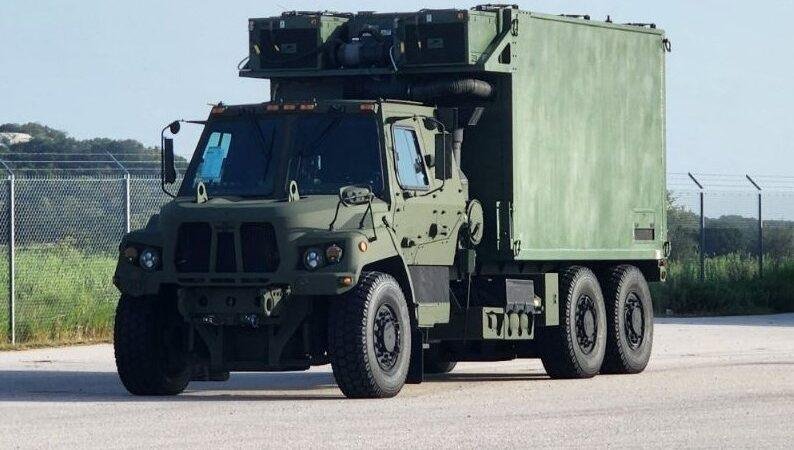 U.S. Army TITAN production ground station prototype on a tactical vehicle