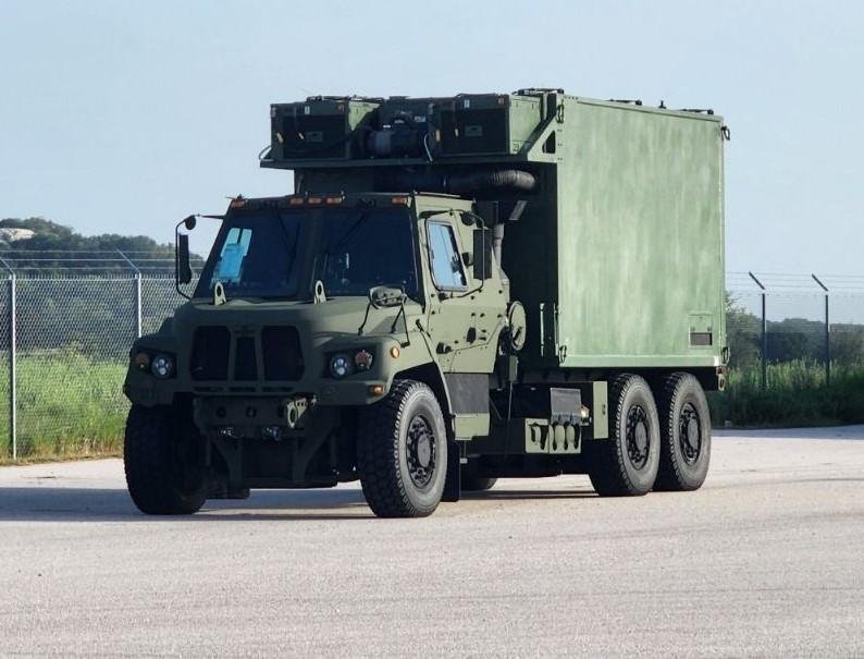 U.S. Army TITAN production ground station prototype on a tactical vehicle