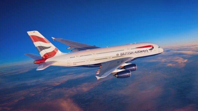 British Airways Airbus A380 in flight, used for coverage of the airline’s major A380 cabin redesign.