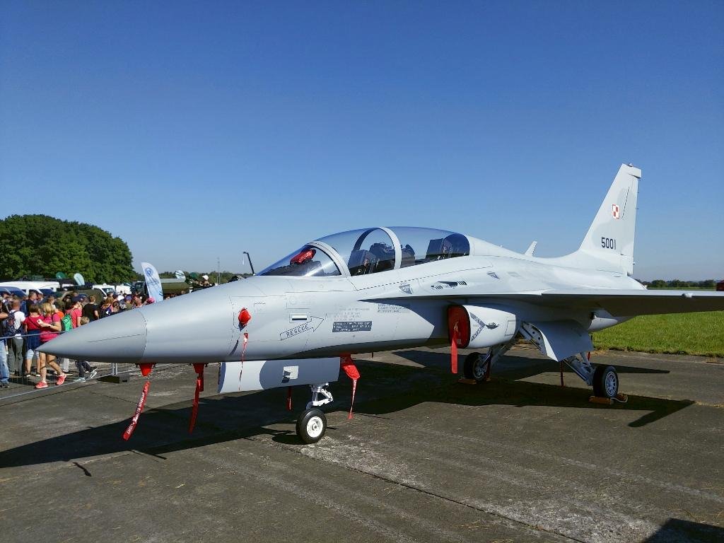 Poland FA-50 Fighting Eagle 5001 on display at NATO Days Ostrava 2023.