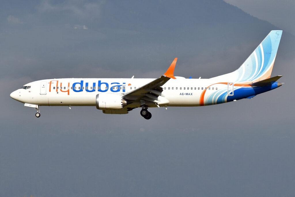 Flydubai Boeing 737-8 MAX, used as a file photo for Israel pilot screening coverage.
