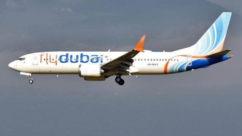 Flydubai Boeing 737-8 MAX, used as a file photo for Israel pilot screening coverage.