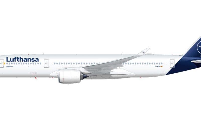 Lufthansa summer 2027 schedule illustrated by a Lufthansa Airbus A350-900 aircraft