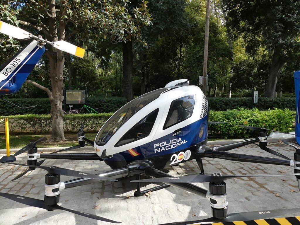 EHang 216 electric vertical takeoff aircraft exhibited in Seville in September 2024, not in Malaysia.