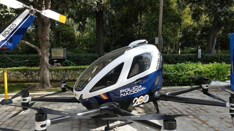 EHang 216 electric vertical takeoff aircraft exhibited in Seville in September 2024, not in Malaysia.