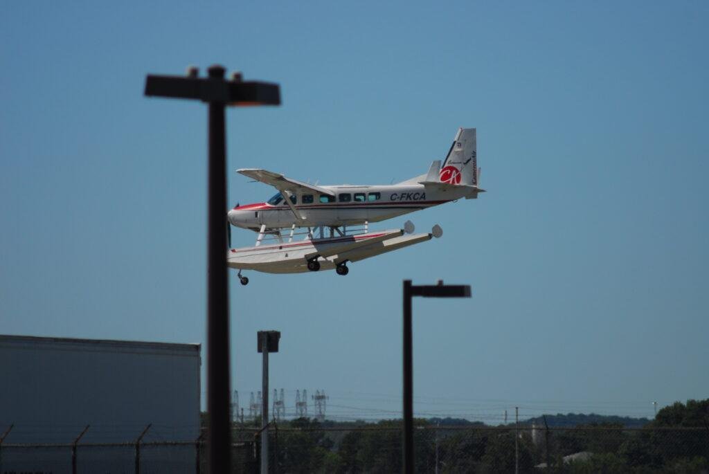Merlin autonomous flight testing illustrated by a Cessna 208 Caravan I aircraft used as an example of the aircraft type.