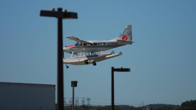 Merlin autonomous flight testing illustrated by a Cessna 208 Caravan I aircraft used as an example of the aircraft type.