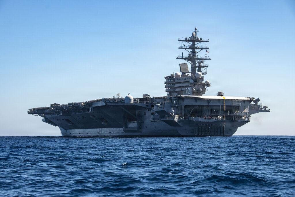 USS Ronald Reagan underway in the Pacific Ocean, the second Navy carrier ready to control the MQ-25A Stingray