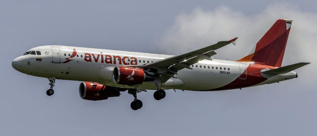 Avianca Flight 42 turbulence story illustrated by an Avianca Airbus A320 approaching Washington Dulles International Airport.