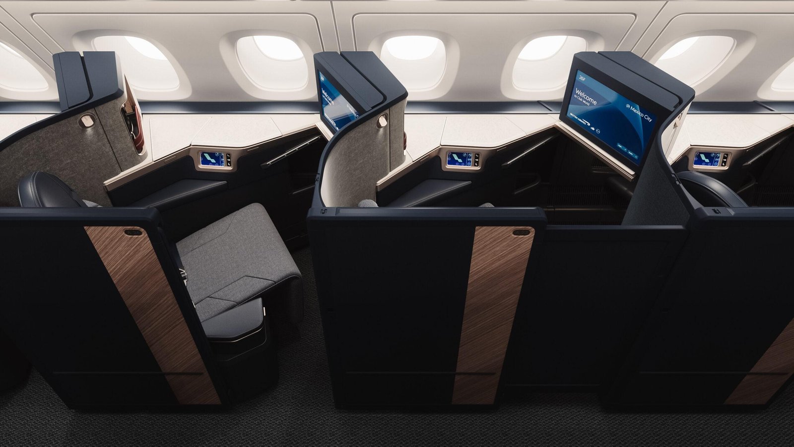 British Airways Club Suite business class seat on the refurbished Airbus A380.