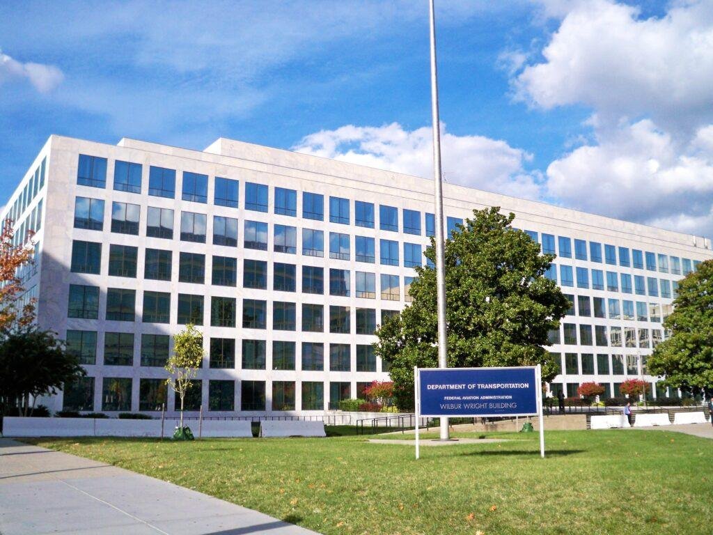 FAA Charter Penalty illustrated by the FAA's Wilbur Wright headquarters building in Washington, D.C.