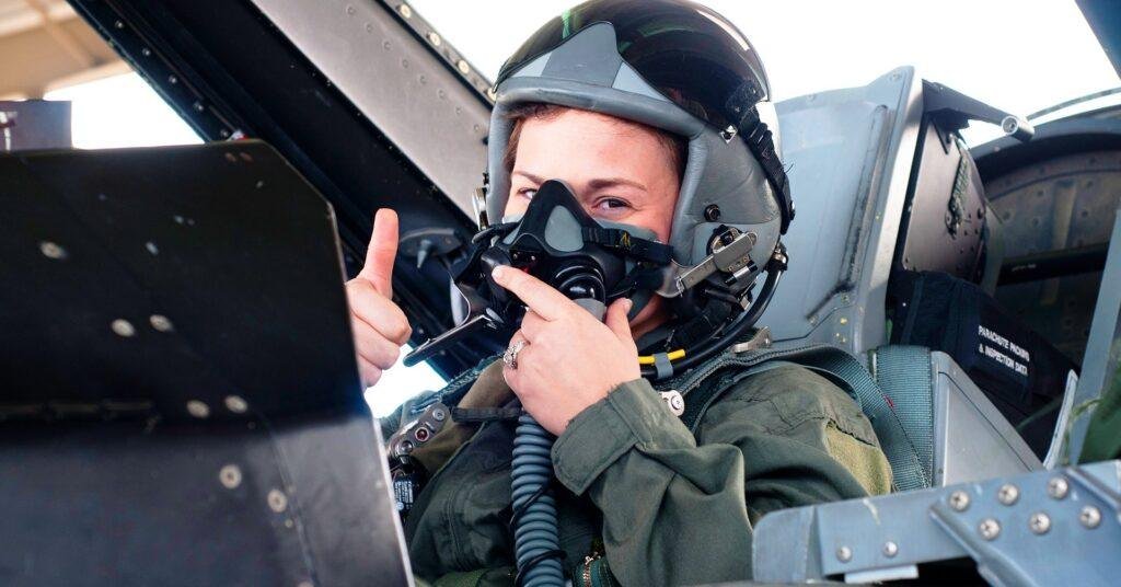 FAA Flight Deck Training illustrated by an FAA air traffic controller participating in a military aircraft familiarization flight.