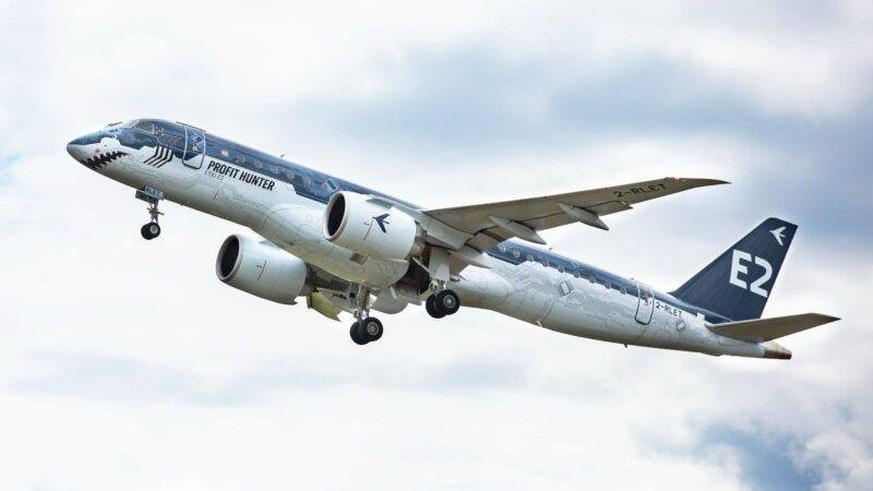 Japan Airlines E190-E2: Embraer E190-E2 demonstration aircraft, not a delivered JAL jet