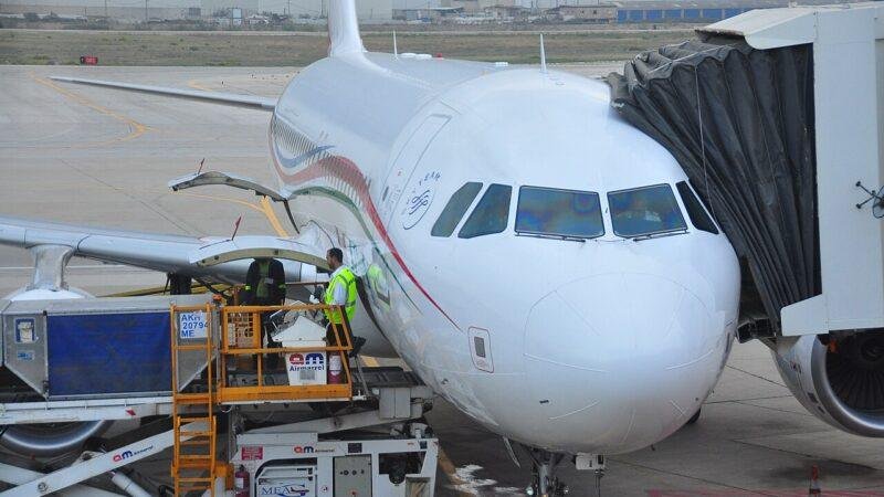 Middle East Airlines Airbus A320 parked at Beirut Rafic Hariri International Airport in 2013