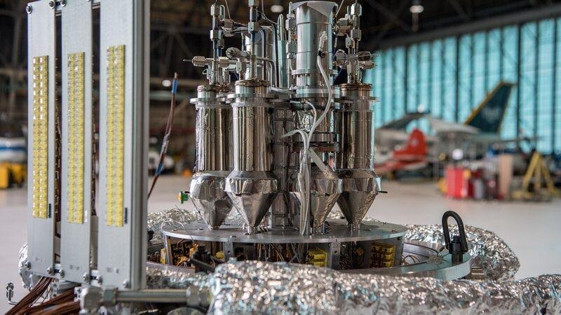 NASA Kilopower nuclear fission reactor research prototype photographed in a laboratory in 2017