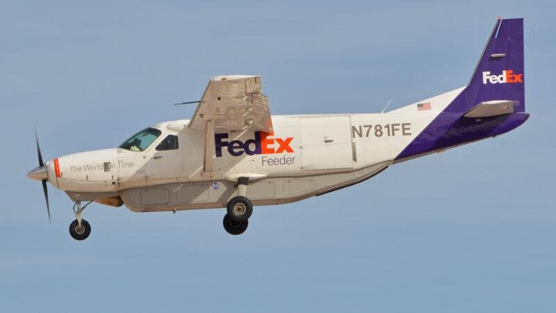 New Mexico Aviation demonstration illustrated by a Cessna 208B Caravan turboprop aircraft in flight.