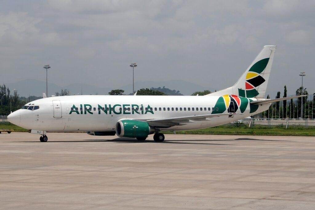 Nigeria airline capacity article illustrated by a former Air Nigeria Boeing 737-300 passenger aircraft parked on an airport apron.