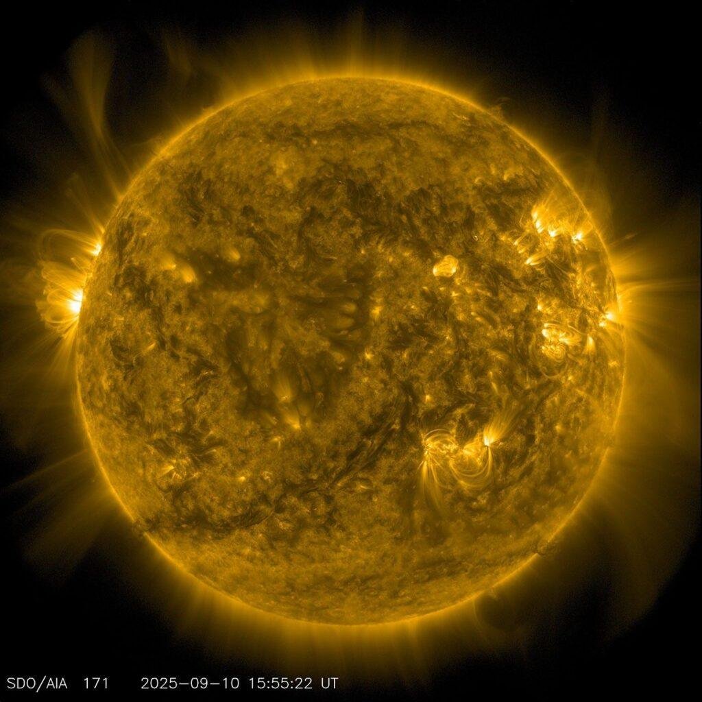 Solar Orbiter Switchback coverage illustrated by NASA Solar Dynamics Observatory imagery of the Sun from September 2025.