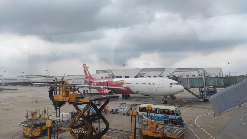 Vietjet Airbus A330 at Hanoi Noi Bai Airport, archival photograph accompanying Vietjet Europe flights report